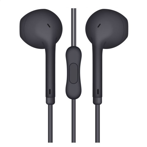 FREESTYLE EARPHONES MINI JACK + MIC MACAROON STYLE BLACK [45756]