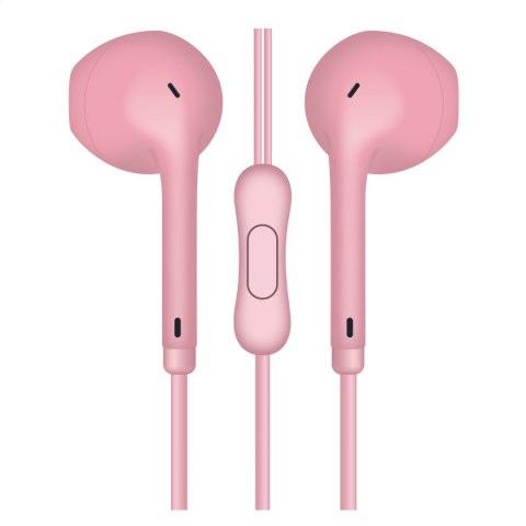 FREESTYLE EARPHONES MINI JACK + MIC MACAROON STYLE PINK [45760]