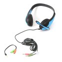 FREESTYLE HI-FI STEREO SŁUCHAWKI NAUSZNE MIC ADAPTER HEADPHONES BLUE [42676] TE