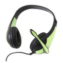 FREESTYLE HI-FI STEREO SŁUCHAWKI NAUSZNE + MIC + ADAPTER HI-FI STEREO HEADPHONES WITH MIC AND ADAPTER GREEN [42677] TE