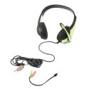 FREESTYLE HI-FI STEREO SŁUCHAWKI NAUSZNE + MIC + ADAPTER HI-FI STEREO HEADPHONES WITH MIC AND ADAPTER GREEN [42677] TE