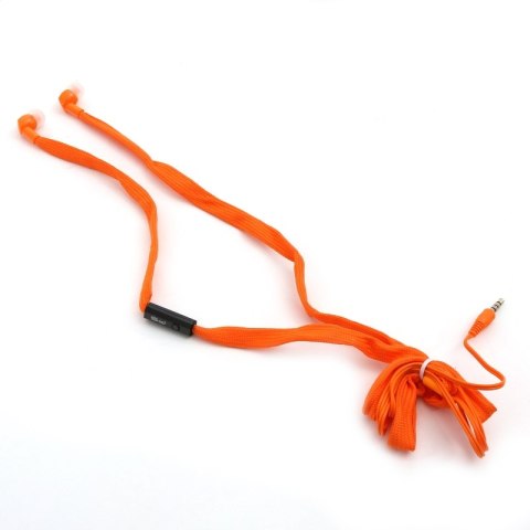 FREESTYLE SHOELACE EARPHONES + MIC SŁUCHAWKI DOUSZNE Z MIKROFONEM SHOELACE ORANGE [42779] TE