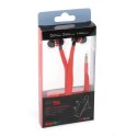 FREESTYLE SHOELACE EARPHONES + MIC SŁUCHAWKI DOUSZNE Z MIKROFONEM SHOELACE RED [42780]