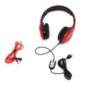 FREESTYLE SŁUCHAWKI NAUSZNE MIC SŁUCHAWKI Z MIKROFONEM mini jack + USB RED [42687] TE