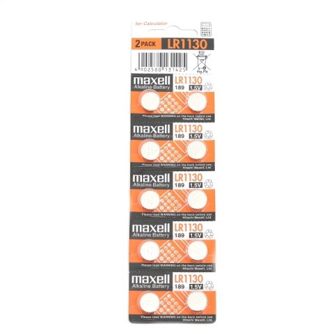 MAXELL BATTERY LR1130 10PK (5X2) BLISTER 775010.00.CN