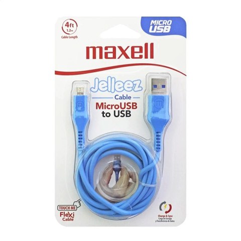 MAXELL CABLE CB-JEL-MICRO 4FT USB TO MICRO JELLEZ CABLE BLUE 348213