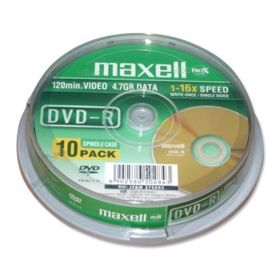 MAXELL DVD-R 4,7GB 16X CAKE*10 275593.30.TW