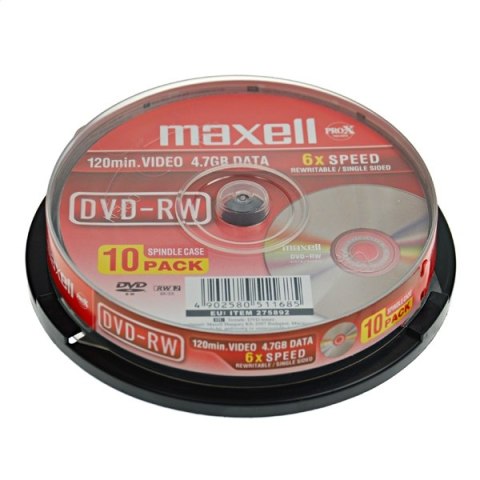 MAXELL DVD-RW 4,7GB 6X CAKE*10 275892.05.TW