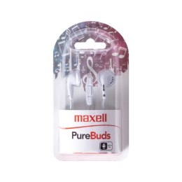MAXELL EARPHONES PUREBUDS + MIC WHITE 303989.00.CN