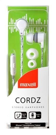 MAXELL EARPHONES WITH MIC CORDZ WHITE 303781.00.CN