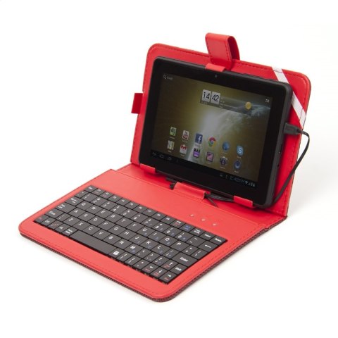 OMEGA ETUI NA TABLET 7 INDIANA Z QWERTY KLAWIATURA Z MICRO USB/ RED 41834