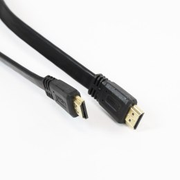 OMEGA HDMI CABLE KABEL FLAT KABEL HDMI v.1.4 FLAT 4K RESOLUTION SUPPORTED 3M BLACK BLISTER [41848]