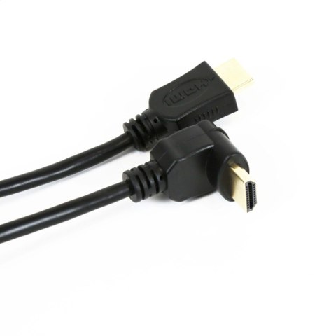 OMEGA HDMI KABEL CABLE GOLD ANGULAR 1.4 4K 3M BLACK [41853]