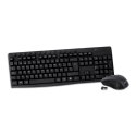 OMEGA KEYBOARD ES MOUSE ZESTAW BEZPRZEWODOWY KLAWIATURA MYSZ M-MEDIA W-LESS SET 2.4GHZ BLACK [44441]