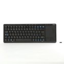 OMEGA KEYBOARD KLAWIATURA BEZPRZEWODOWA WIRELESS US FOR SMART TV + TOUCHPAD CZ BLACK [44422]