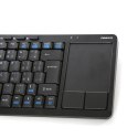 OMEGA KEYBOARD KLAWIATURA BEZPRZEWODOWA WIRELESS US FOR SMART TV + TOUCHPAD CZ BLACK [44422]