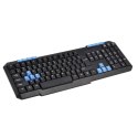 OMEGA KEYBOARD KLAWIATURA PRZEWODOWA WSAD M-MEDIA USB BLUE [41957] TE