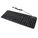 OMEGA KEYBOARD KLAWIATURA PRZEWODOWAHU VERSION M-MEDIA SLIM BLACK USB [42141] TE