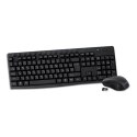 OMEGA KEYBOARD UA-RU MOUSE ZESTAW BEZPRZEWODOWY KLAWIATURA MYSZ M-MEDIA W-LESS SET 2.4GHZ BLACK [44443]