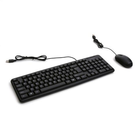 OMEGA KEYBOARD US + MOUSE SET ZESTAW PRZEWODOWY KLAWIATURA + MYSZ USB BLACK [42000]