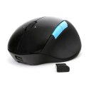 OMEGA MOUSE MYSZ BEZPRZEWODOWA FAT 2IN1 ACCU WIRELESS 2 4GHz 1000DPI BLACK [43664] TE