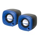 OMEGA SPEAKER GŁOŚNIK 2.0 6W USB BLUE [43041]