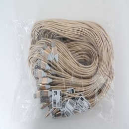 OMEGA ADDER FABRIC CABLE KABEL BRAIDED TYPE-C TO USB 1,5A 118 COPPER POLYBAG OEM 2M GOLD [44186] TE