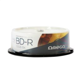 OMEGA BD-R BLU-RAY 50GB 6X PRINT FF CAKE*25 44092
