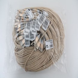 OMEGA BOA FABRIC CABLE KABEL BRAIDED LIGHTNING TO USB 1,5A 118 COPPER POLYBAG OEM 2M GOLD [44181] TE