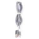 OMEGA CANTIL FABRIC CABLE KABEL BRAIDED MICRO USB TO USB 2A 118 COPPER 1M GREY [44259] TE