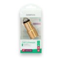 OMEGA CAR CHARGER ŁADOWARKA SAMOCHODOWA METAL 2xUSB 5V 2.1A GOLD [44250]