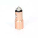 OMEGA CAR CHARGER ŁADOWARKA SAMOCHODOWA METAL 2xUSB 5V 2.1A ROSE GOLD [44251]