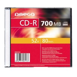 OMEGA CD-R 700MB 52X SLIM CASE*1 [56113]