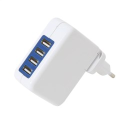 OMEGA CHARGER ŁADOWARKA 4-PORT USB 4A WHITE EU plug [42672] TE