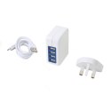 OMEGA CHARGER ŁADOWARKA 4-PORT USB 4A WHITE UK plug [42673] TE