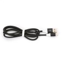 OMEGA COBRA FABRIC CABLE KABEL BRAIDED LIGHTNING TO USB 2A TAIWAN CHIP 1M BLACK [44262] TE