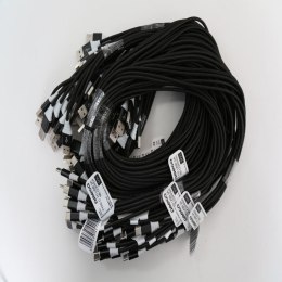 OMEGA CROTALUS FABRIC CABLE KABEL BRAIDED TYPE-C TO USB 2A 118 COPPER POLY 1M BLACK [44170]
