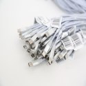 OMEGA CROTALUS FABRIC CABLE KABEL BRAIDED TYPE-C TO USB 2A 118 COPPER POLYBAG OEM 1M SILVER [44068]