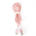 OMEGA DYSFOLID FABRIC CABLE KABEL BRAIDED TYPE-C TO USB 2A 118 COPPER 1M ROSE GOLD [44268] TE