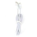 OMEGA DYSFOLID FABRIC CABLE KABEL BRAIDED TYPE-C TO USB 2A 118 COPPER 1M SILVER [44269] TE