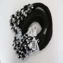 OMEGA LIGHTNING TO USB FABRIC BRAIDED CABLE KABEL 2A 1M POLYBAG BLACK [44171]