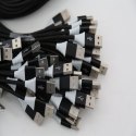 OMEGA LIGHTNING TO USB FABRIC BRAIDED CABLE KABEL 2A 1M POLYBAG BLACK [44171]