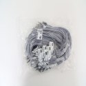 OMEGA HABU FABRIC CABLE KABEL BRAIDED LIGHTNING TO USB 2A TAIWAN CHIP POLYBAG OEM 1M GREY [44036]