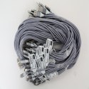 OMEGA HABU FABRIC CABLE KABEL BRAIDED LIGHTNING TO USB 2A TAIWAN CHIP POLYBAG OEM 1M GREY [44036]