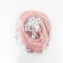 OMEGA HABU FABRIC CABLE KABEL BRAIDED LIGHTNING TO USB 2A TAIWAN CHIP POLYBAG OEM 1M ROSE GOLD [44035] TE