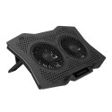 OMEGA LAPTOP COOLER PAD PODKŁADKA CHŁODZĄCA 2 FANS BLACK [45425]