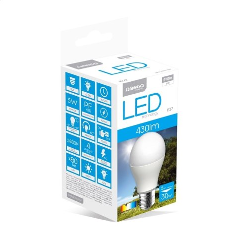 OMEGA LED BULB ŻARÓWKA LED ECO 2800K E27 5W 42355