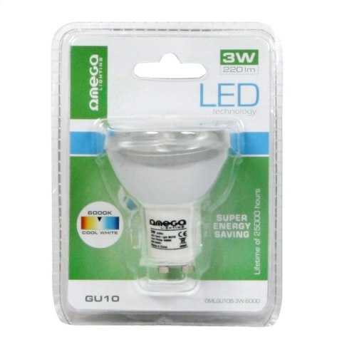 OMEGA LED SPOT LIGHT ALUMINIUM 6000K GU10 3W 220-240V [41578]