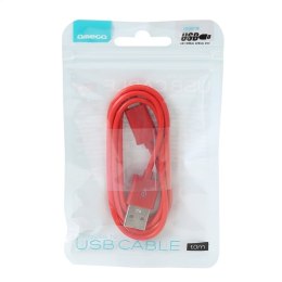 OMEGA MICRO USB TO USB CABLE KABEL 1M RED [42335]