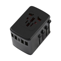 OMEGA POWER TRAVEL ADAPTOR 100-240V 6 IN 1 3A USB TYPE-C SMART 32.5W
